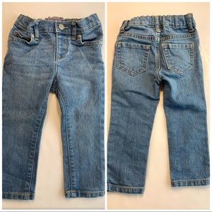 Girls 2T jeans skinny adjustable waist light blue